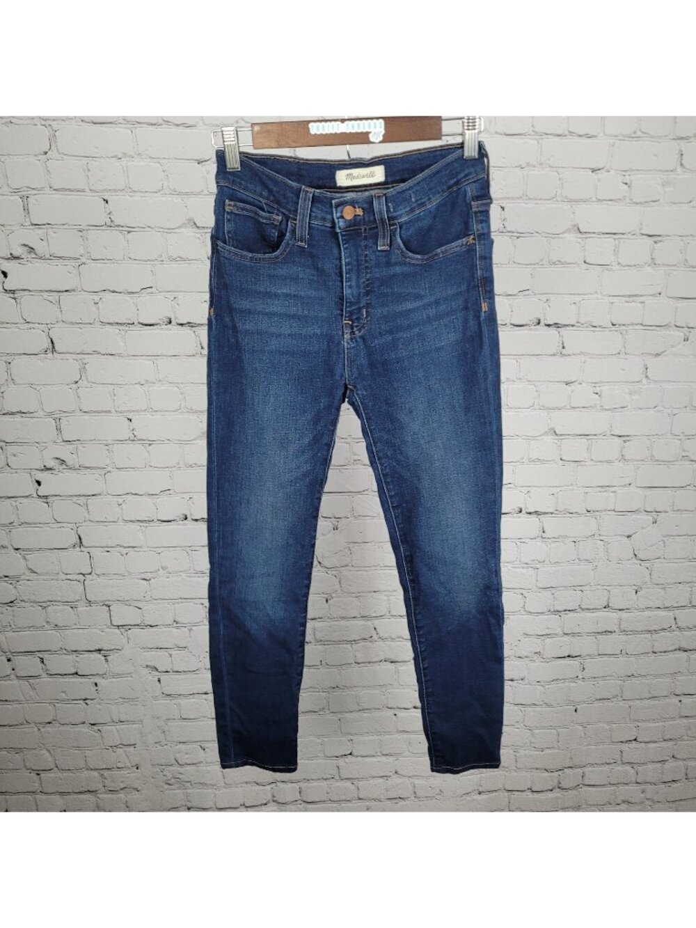 Madewell Blue 9" Mid Rise Skinny Stretch Dark Wash Ankle Jeans 26 (26x27)